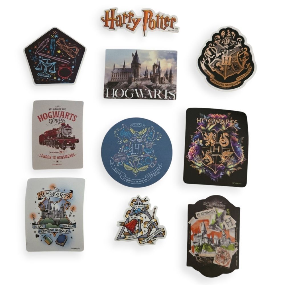 NEW HARRY POTTER WATERPROOF VINYL DECALS LOT/SET OF 10 W/ DISCOUNTED SHIPPING!
